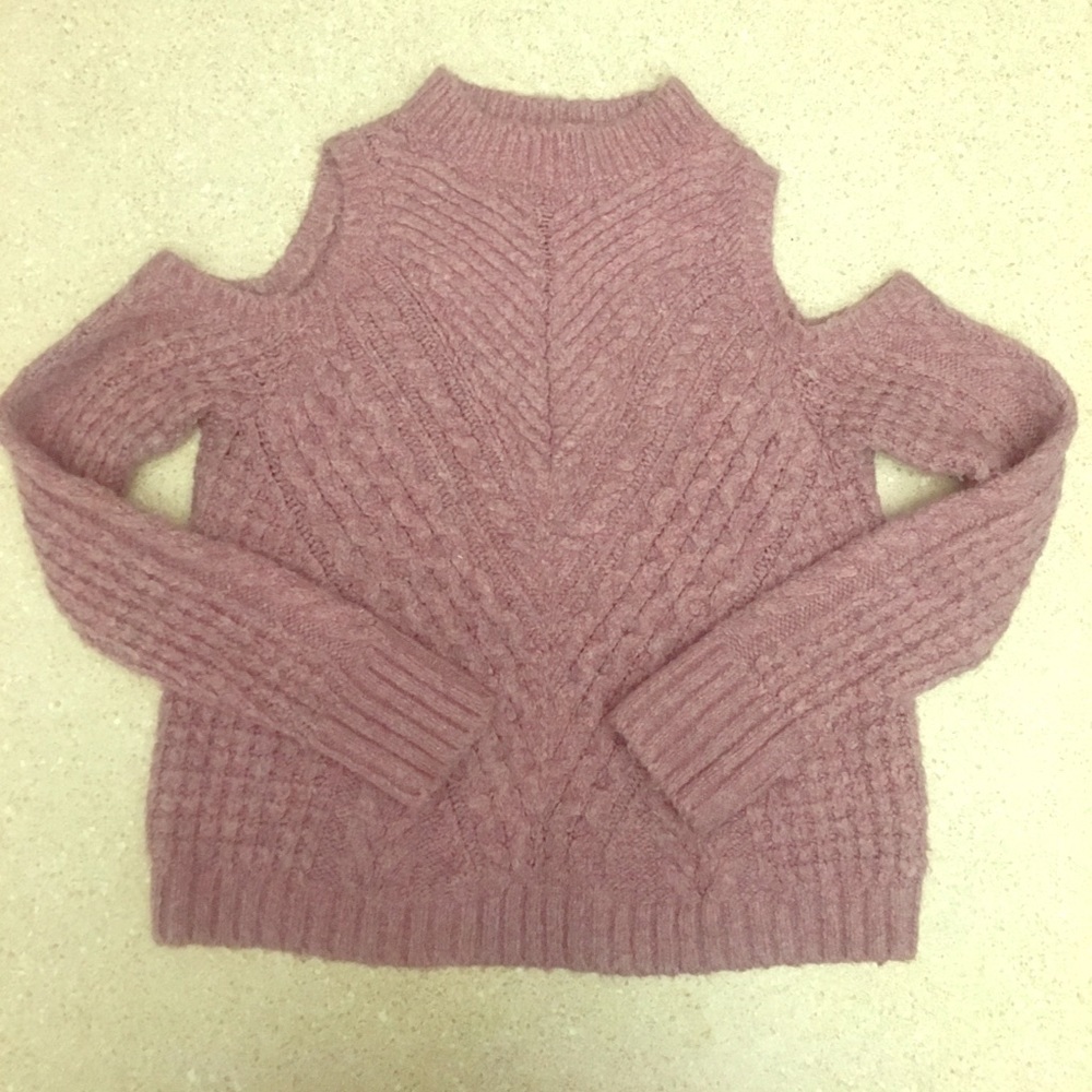 Express cold shoulder sweater